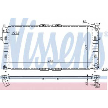 Радиатор охлаждения двигателя NISSENS 62392A