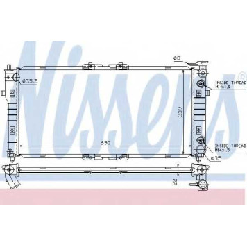Радиатор охлаждения двигателя NISSENS 62393