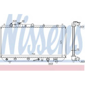 Радиатор охлаждения двигателя NISSENS 624041