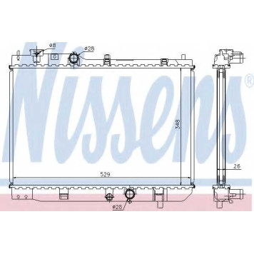 Радиатор охлаждения двигателя NISSENS 62431A