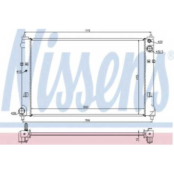 Радиатор охлаждения двигателя NISSENS 62468