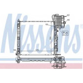 Радиатор охлаждения двигателя NISSENS 62559A