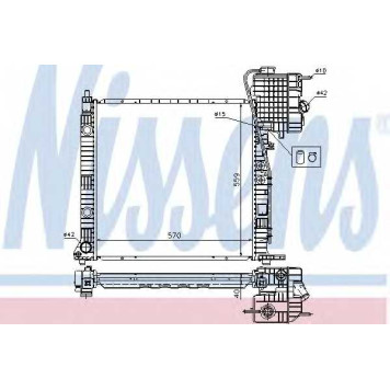 Радиатор охлаждения двигателя NISSENS 62559A