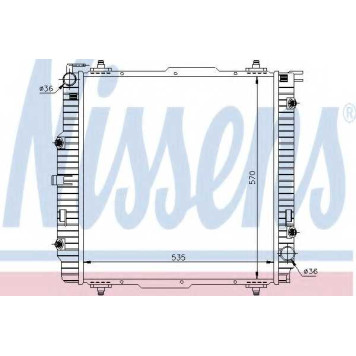Радиатор охлаждения двигателя NISSENS 62599A