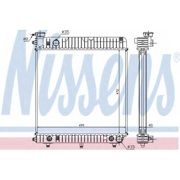 Радиатор охлаждения двигателя NISSENS 62632