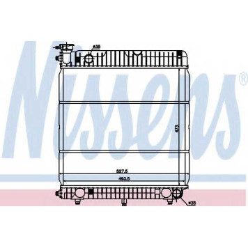 Радиатор охлаждения двигателя NISSENS 62635