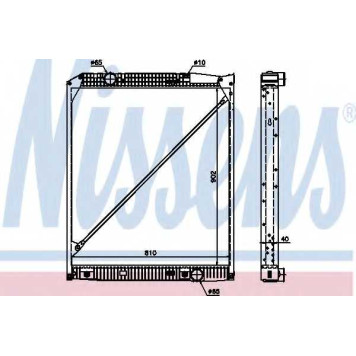 Радиатор охлаждения двигателя NISSENS 62653A
