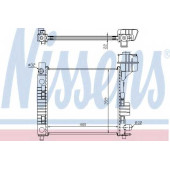 Радиатор охлаждения двигателя NISSENS 62663
