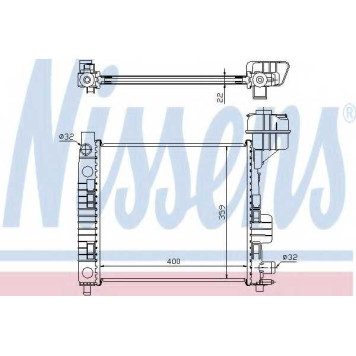 Радиатор охлаждения двигателя NISSENS 62663