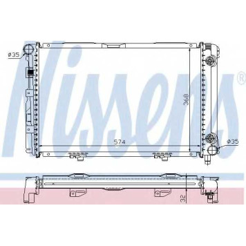 Радиатор охлаждения двигателя NISSENS 62670A
