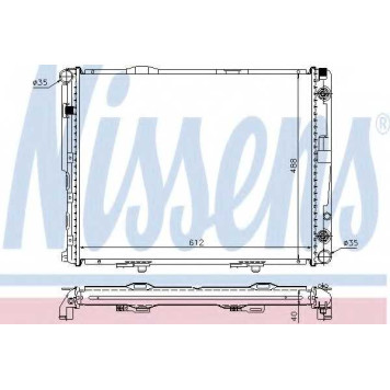 Радиатор охлаждения двигателя NISSENS 62695A