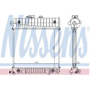 Радиатор охлаждения двигателя NISSENS 62708A