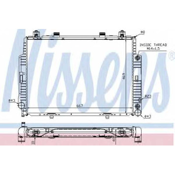 Радиатор охлаждения двигателя NISSENS 62716A