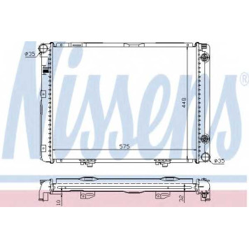 Радиатор охлаждения двигателя NISSENS 62722A