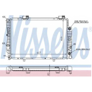 Радиатор охлаждения двигателя NISSENS 62739A
