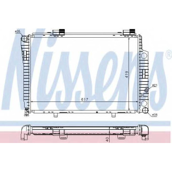 Радиатор охлаждения двигателя NISSENS 62752A