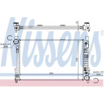 Радиатор охлаждения двигателя NISSENS 62786A