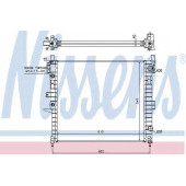 Радиатор охлаждения двигателя NISSENS 62787A