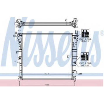 Радиатор охлаждения двигателя NISSENS 62788A
