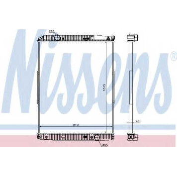 Радиатор охлаждения двигателя NISSENS 627910