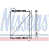 Радиатор охлаждения двигателя NISSENS 62791A