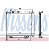 Радиатор охлаждения двигателя NISSENS 62801