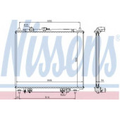 Радиатор охлаждения двигателя NISSENS 62802