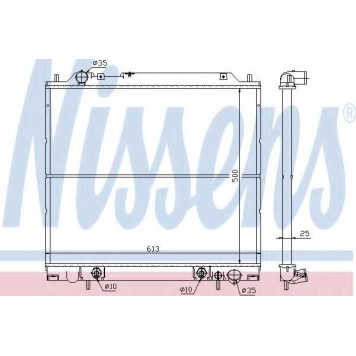 Радиатор охлаждения двигателя NISSENS 62855