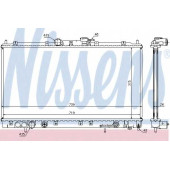 Радиатор охлаждения двигателя NISSENS 62869A