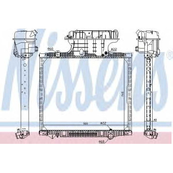 Радиатор охлаждения двигателя NISSENS 62875