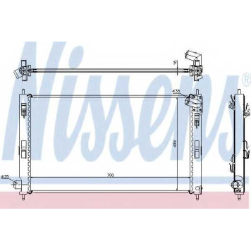 Радиатор охлаждения двигателя NISSENS 628952