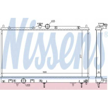 Радиатор охлаждения двигателя NISSENS 628968