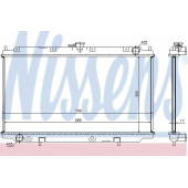 Радиатор охлаждения двигателя NISSENS 62927A