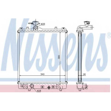 Радиатор охлаждения двигателя NISSENS 63014A