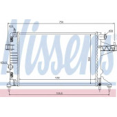 Радиатор охлаждения двигателя NISSENS 63018