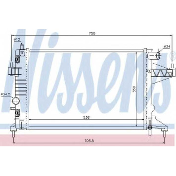 Радиатор охлаждения двигателя NISSENS 63018