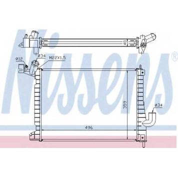 Радиатор охлаждения двигателя NISSENS 63019A