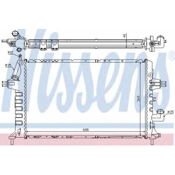 Радиатор охлаждения двигателя NISSENS 63021A