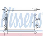 Радиатор охлаждения двигателя NISSENS 63028A