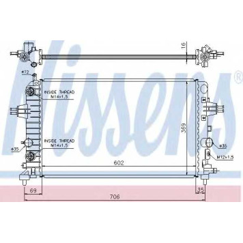 Радиатор охлаждения двигателя NISSENS 630702