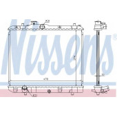 Радиатор охлаждения двигателя NISSENS 630707