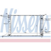 Радиатор охлаждения двигателя NISSENS 63071
