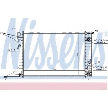 Радиатор охлаждения двигателя NISSENS 63071