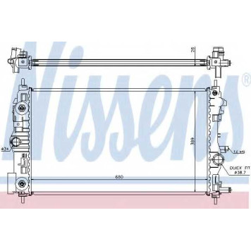 Радиатор охлаждения двигателя NISSENS 630724
