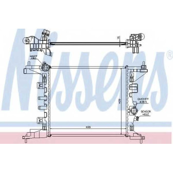 Радиатор охлаждения двигателя NISSENS 630734