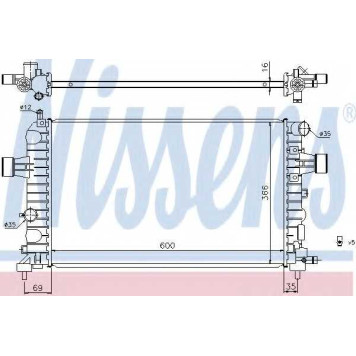 Радиатор охлаждения двигателя NISSENS 630744