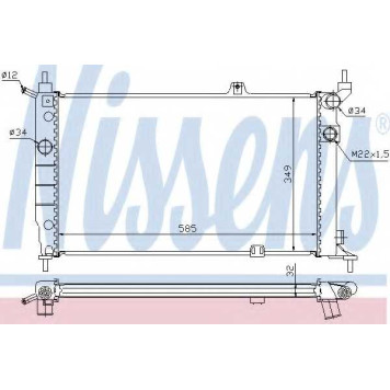 Радиатор охлаждения двигателя NISSENS 63252A