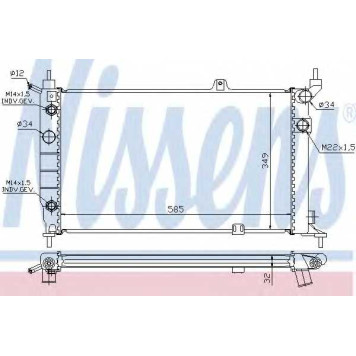 Радиатор охлаждения двигателя NISSENS 63253A