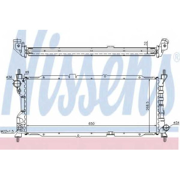 Радиатор охлаждения двигателя NISSENS 63286A