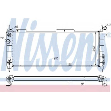Радиатор охлаждения двигателя NISSENS 632921